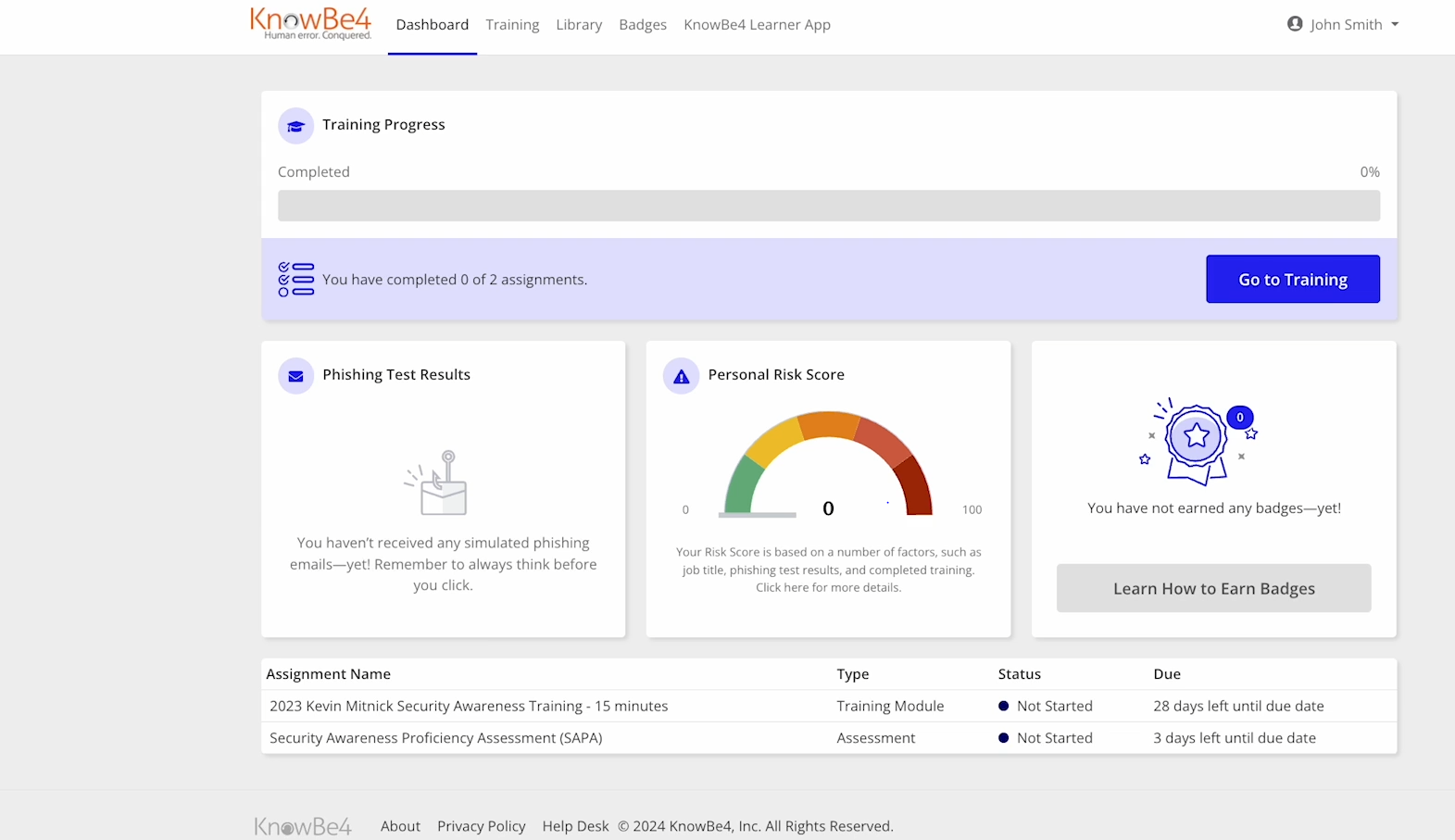 User security awareness training session